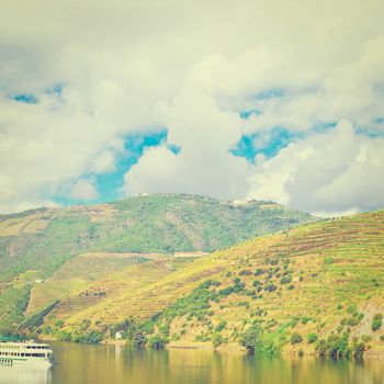 Vineyards in the Valley of the River Douro, Portugal, Instagram Effect