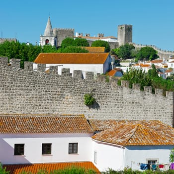 View to Historic Center City of Obidos, Portugal