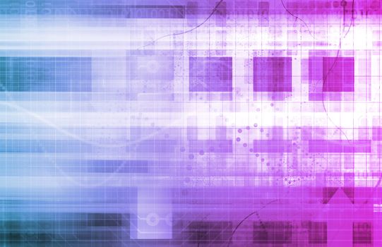 Internet Web Abstract on a Digital Background