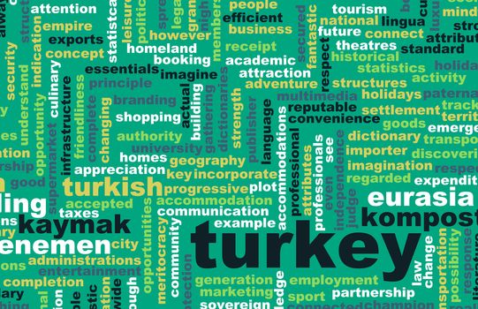 Turkey as a Country Abstract Art Concept