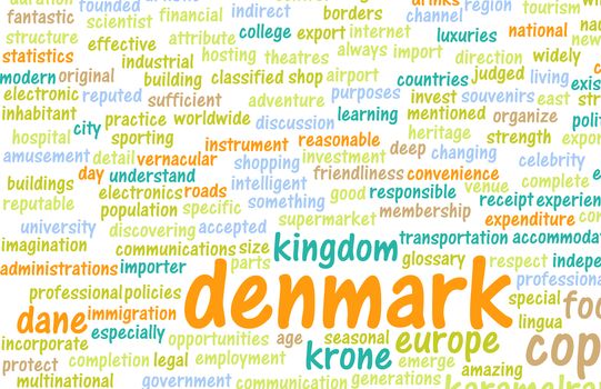 Denmark as a Country Abstract Art Concept