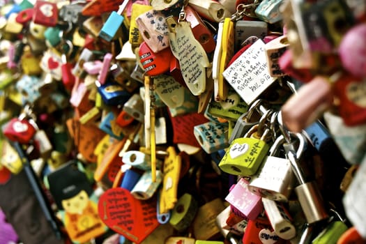 Love locks in Seoul