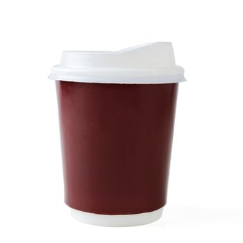 paper coffee cup with clipping path