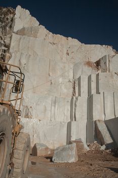 Extraction of marble in Carrara