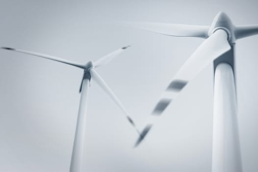 Windmill conceptual image. Close up of a windmills.