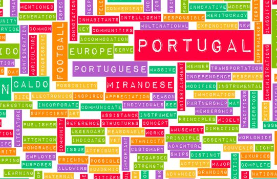 Portugal as a Country Abstract Art Concept
