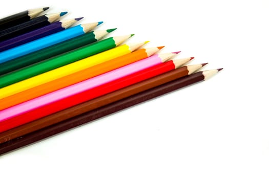 Multicolor spectrum made from pencils