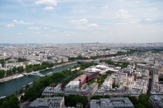 View of Paris from the Eiffel Tower .