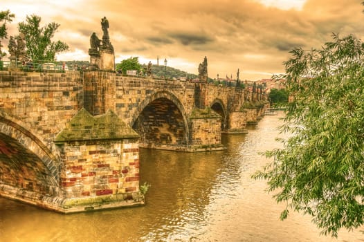 Charles bridge in Prague.