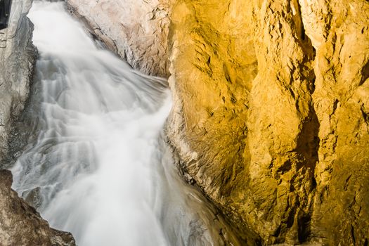 Trnavski potok stream in Stopica Cave on mountain Zlatibor in central Serbia