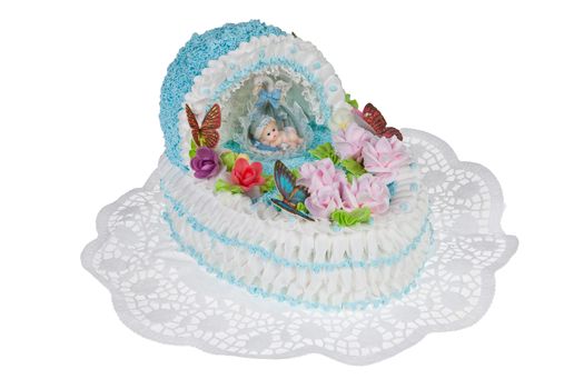 Cake on isolated white background