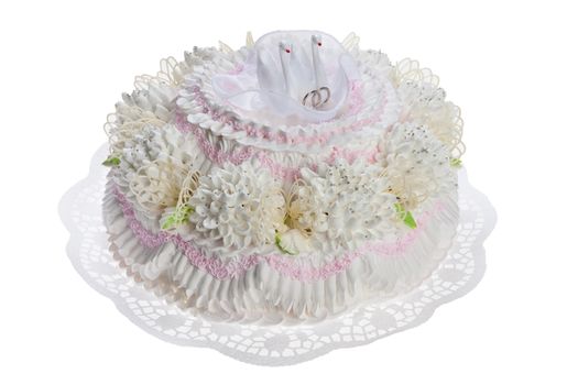 Cake on isolated white background