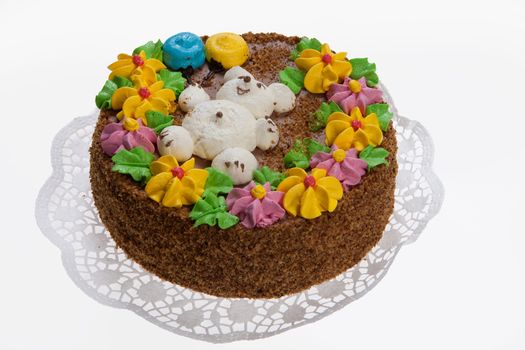 Cake on isolated white background