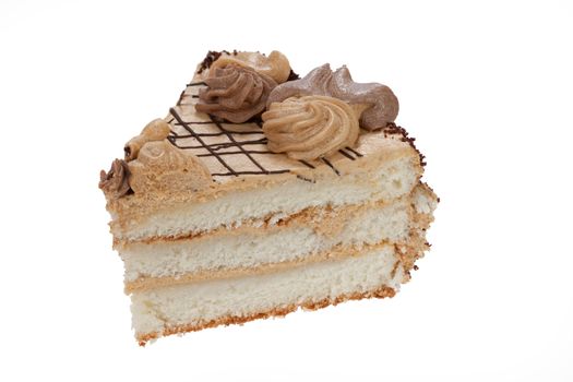 Cake on isolated white background