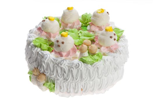 Cake on isolated white background