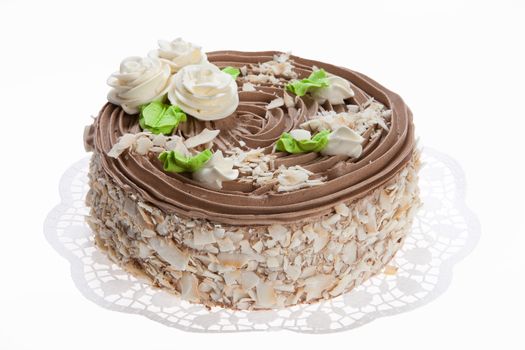 Cake on isolated white background