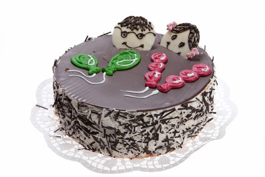 Cake on isolated white background