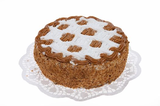 Cake on isolated white background