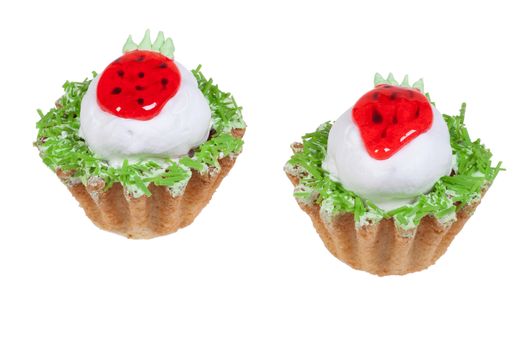 Cake on isolated studio background