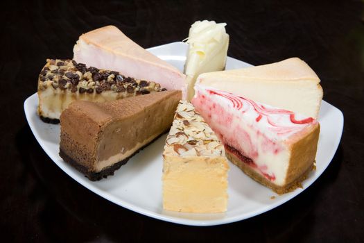 Pices of cake on the kitchen table