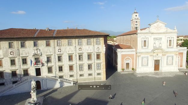 Pisa. Aerial view of Knights Square, Piazza Cavalieri.