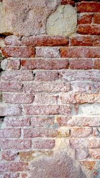 decay brick wall textures in Venice, Italy