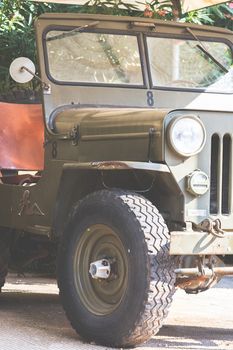 old jeep old WWII preserved very well