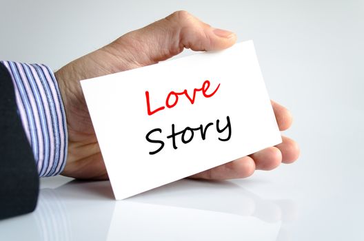 Love story text concept isolated over white background