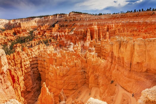 Trail Downward Hoodoos Bryce Point Bryce Canyon National Park Utah 