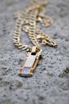 picture of a Golden necklace. Gold jewelry