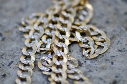 picture of a Golden necklace. Gold jewelry