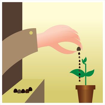 Gardening, agriculture & harvesting Vector illustration