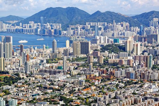 Hong Kong, China skyline panorama