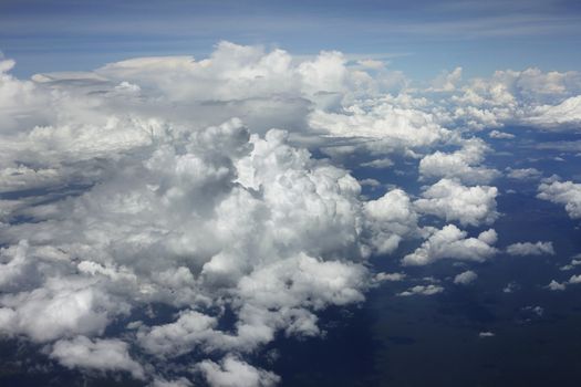 Clouds. A view from a window of the plane