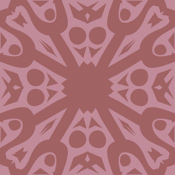 Decorative symmetrical repeating pink tile pattern background
