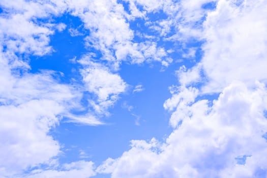 clouds in the blue sky