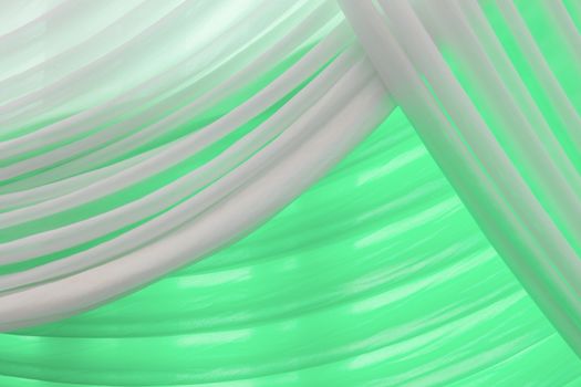 Luxury sweet white and green or aqua curtain