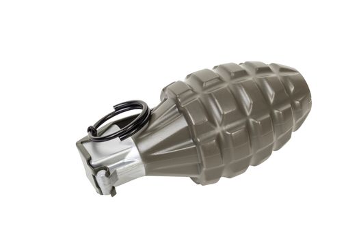 MK2 FRAG explosive model, weapon army,standard timed fuze hand grenade on white background