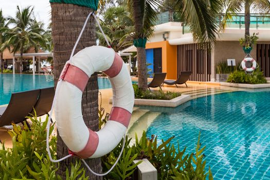 Lifebuoy for safety in swimming pool
