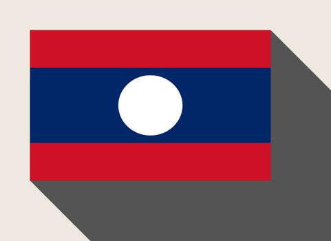 Laos flag in flat web design style.
