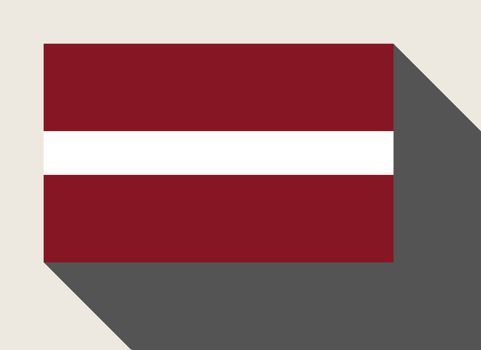 Latvia flag in flat web design style.