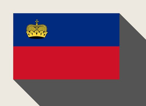 Liechtenstein flag in flat web design style.