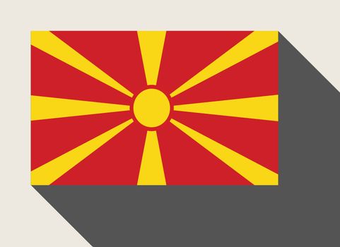 Macedonia flag in flat web design style.
