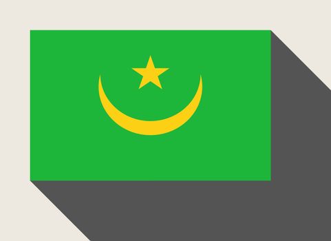 Mauritania in flat web design style.