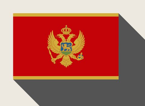 Montenegro flag in flat web design style.