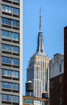 NEW YORK, USA - AUGUST 7, 2015: The Empire State Building. It was the tallest buiding in the world from 1931 to 1972.