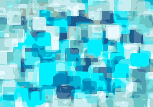 square abstract background in blue