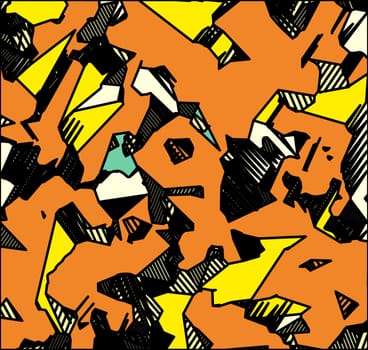 brown and yellow abstract drawing background