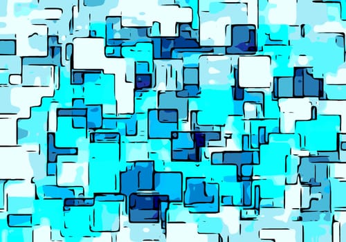blue square abstract background