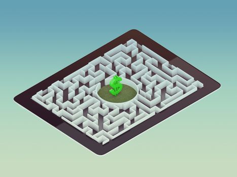 Maze Strategy Success Solution Determination Direction Concept, art